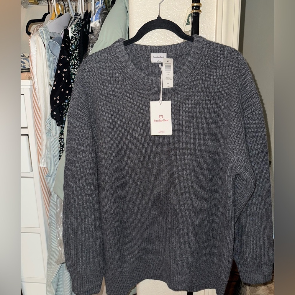 Aritzia Sunday Best Charcoal Peggy Sweater